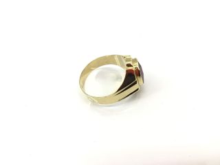 sello oro 18k con piedra con circonita