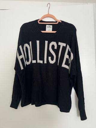 Jersey Hollister Negro Blanco Talla XS