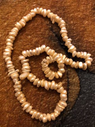 Collar Perlas Cultivadas Agua Dulce Beige/Rosa