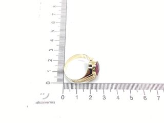 sello oro 18k con piedra con circonita