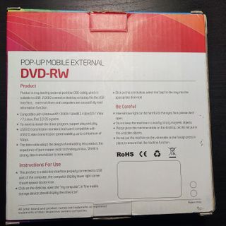 Grabador/reproductor externo de CD/DVD W/RW