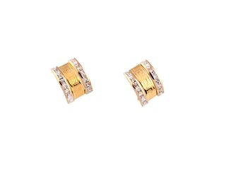 pendientes oro 18k con piedra con circonita