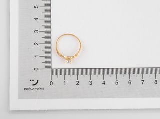 anillo oro 18k con piedra con circonita