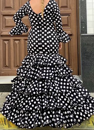 Traje de Flamenca Lunares Talla 424446