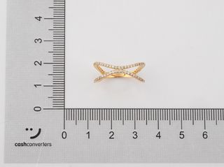 anillo oro 18k con piedra con circonita