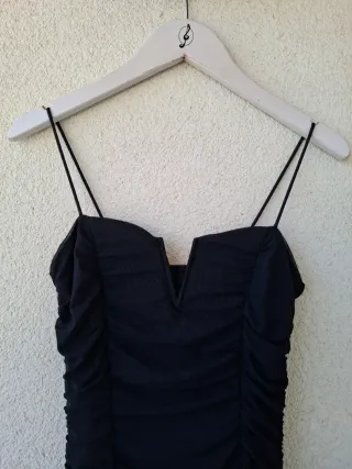 Vestido pliegues tirantes