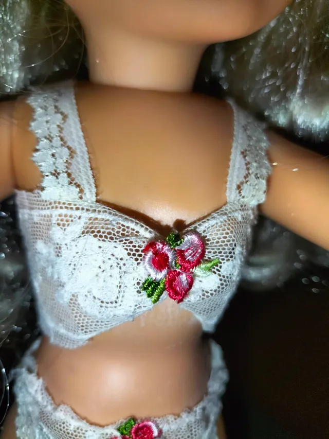 Conjunto de lingerie Nancy com renda floral