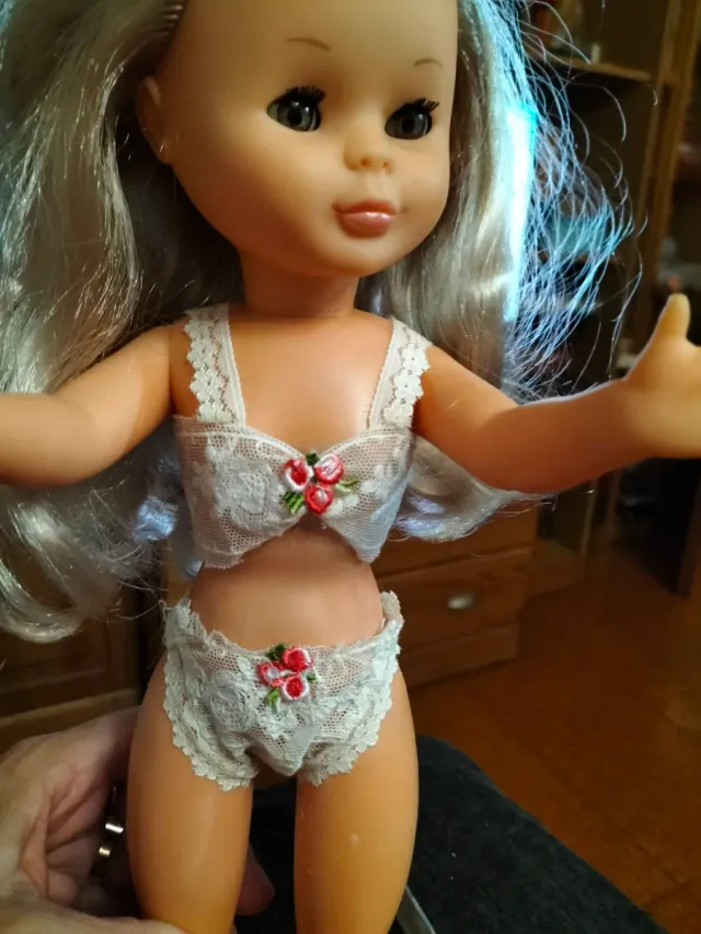 Conjunto de lingerie Nancy com renda floral