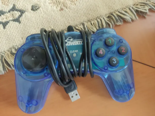 Controlador USB Transparente Azul