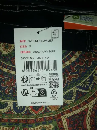 Pantalone lavoro payper worker summer Tg. S navy