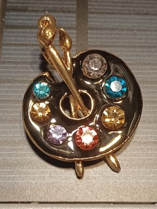 Broche Paleta Pintura arte regalo bisutería