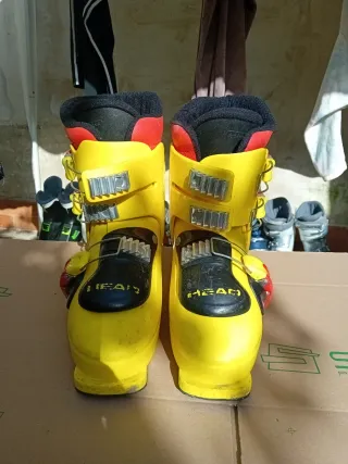 Scarponi sci bambino Head gialli