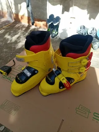 Scarponi sci bambino Head gialli