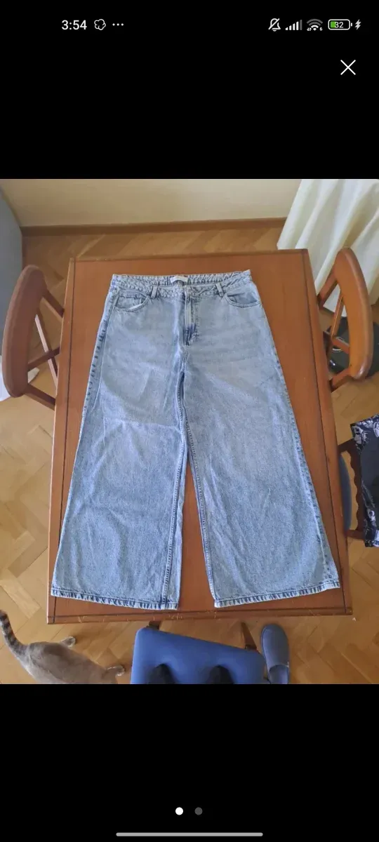 Vaqueros anchos azules