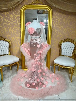 Bata Novia Gitana salmón