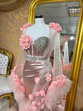 Bata Novia Gitana salmón