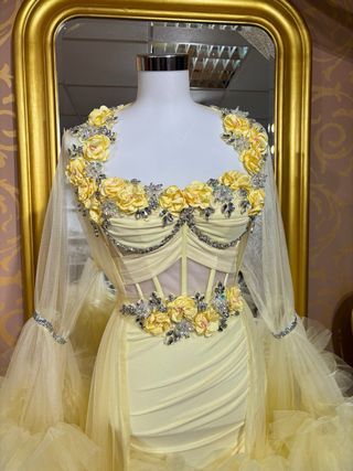 Vestido Novia Gitana Amarillo