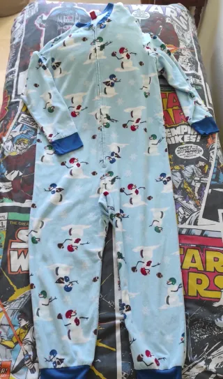 Mono pijama hombre talla M muñecos nieve
