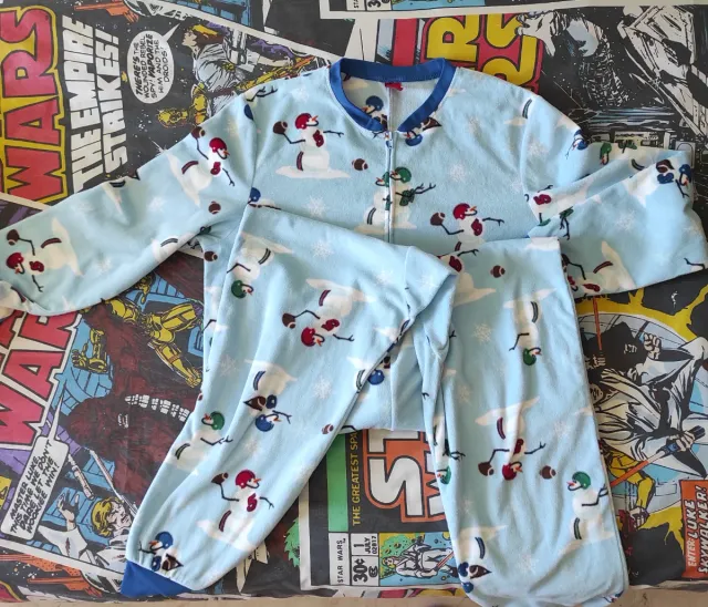 Mono pijama hombre talla M muñecos nieve