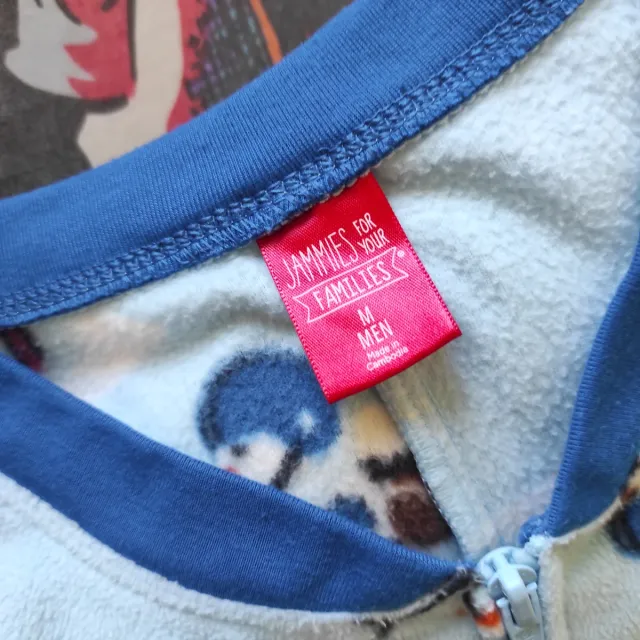 Mono pijama hombre talla M muñecos nieve