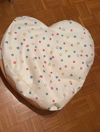 Pouf cupcake/donut rosa e bianco