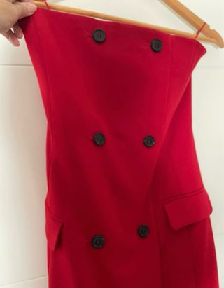 Vestido rojo palabra de honor Talla S