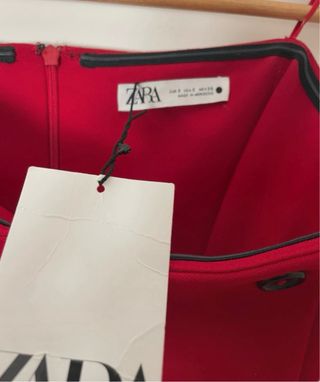 Vestido rojo palabra de honor Talla S