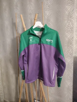 Sudadera mujer verde y morada talla S