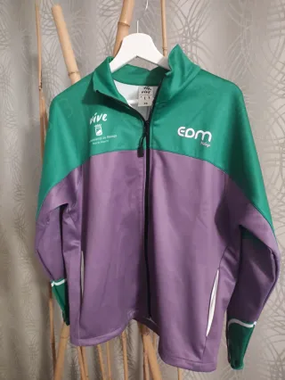 Sudadera mujer verde y morada talla S