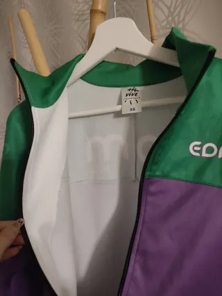 Sudadera mujer verde y morada talla S