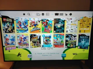 Nintendo Wii Blanca con 128 GB de juegos