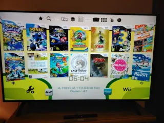 Nintendo Wii Blanca con 128 GB de juegos