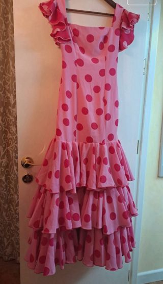 Traje Flamenca Talla 36 con Mantoncillos