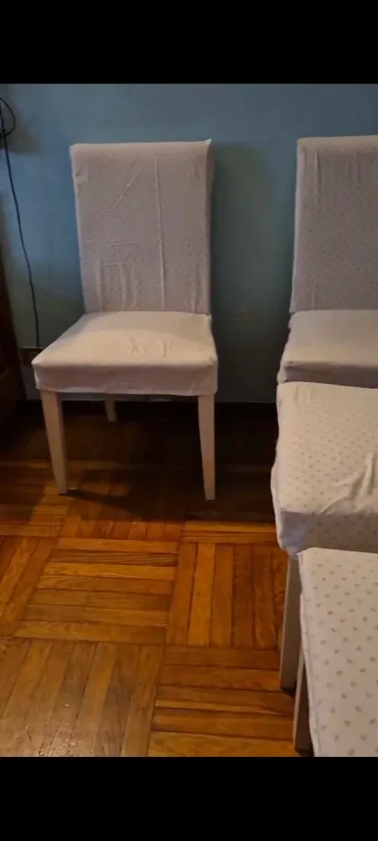 6 Sedie Ikea Imbottite Tessuto Bianco