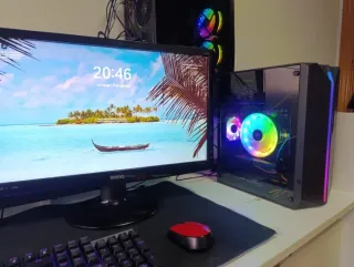 PC gaming compacto + pantalla FHD