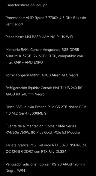 PC Gaming con Teclado y Ratón Krom