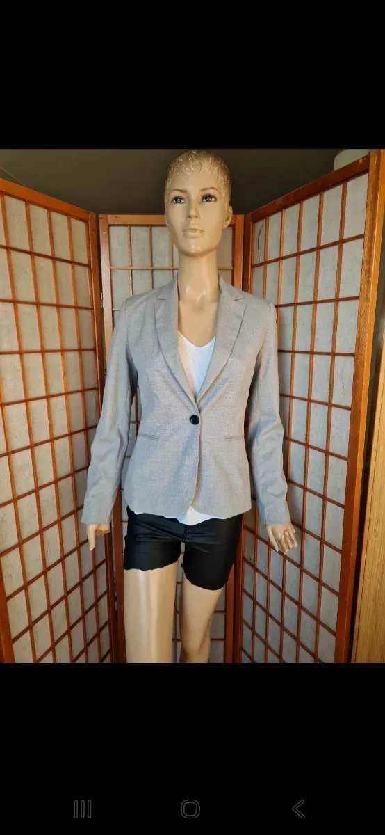Blazer Zara Gris Talla S