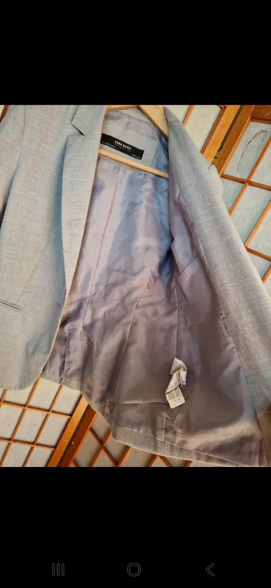 Blazer Zara Gris Talla S