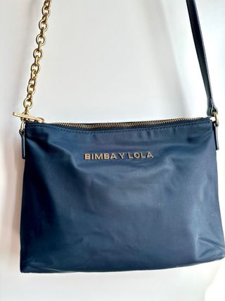 Bolso bandolera BIMBA Y LOLA azul y dorado