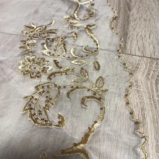 Pico Manteleta Fallera Seda Dorado adulta