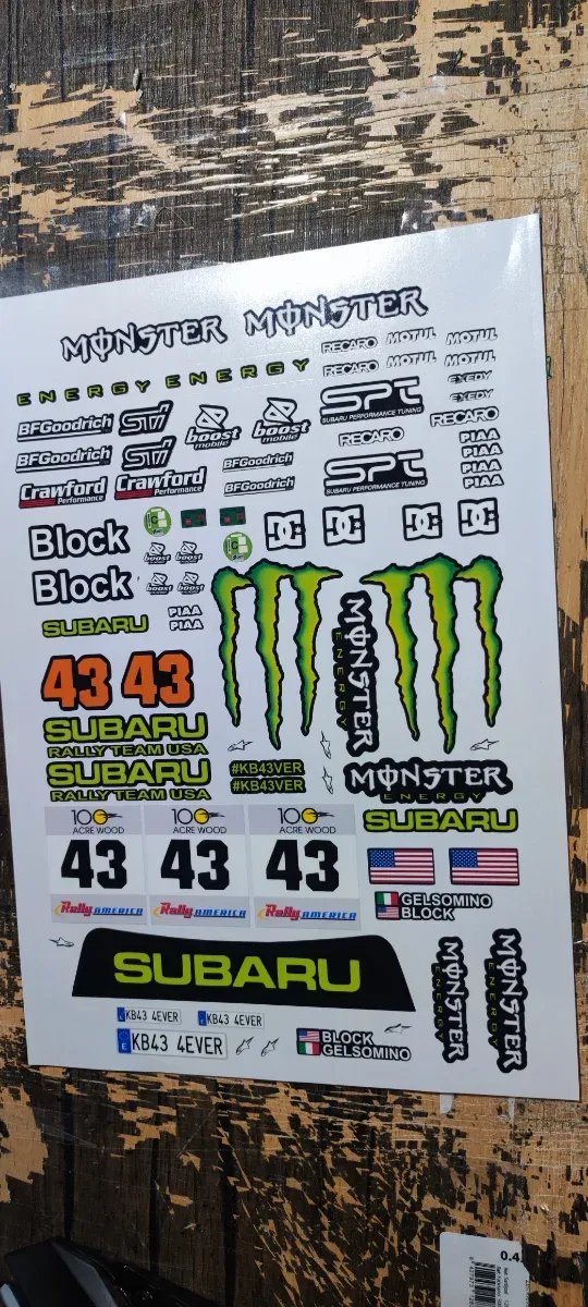 Pegatinas 1/10 Rally RC