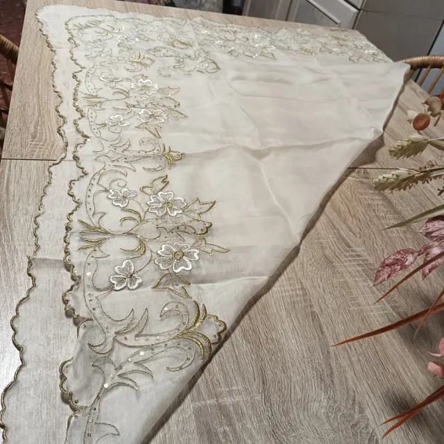 Pico Doble Fallera Seda Dorado Adulta