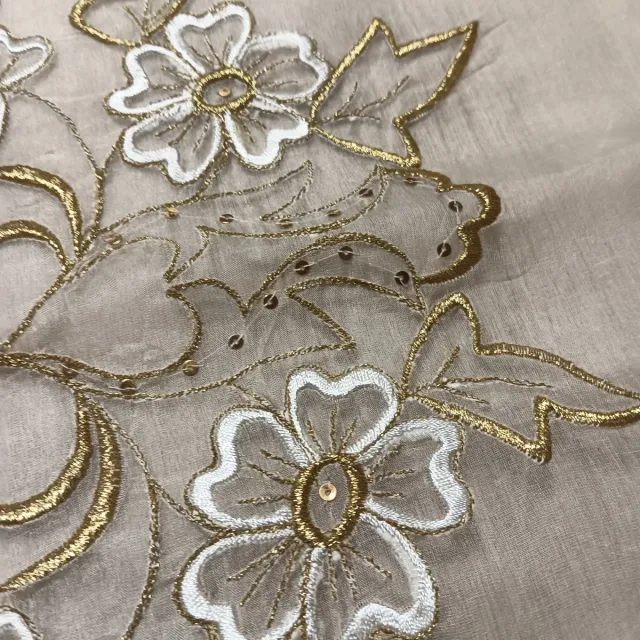 Pico Doble Fallera Seda Dorado Adulta