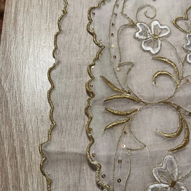 Pico Doble Fallera Seda Dorado Adulta