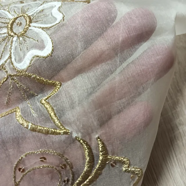 Pico Doble Fallera Seda Dorado Adulta