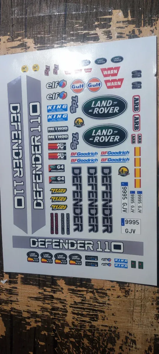 Pegatinas RC Crawler 1/10 varios modelos