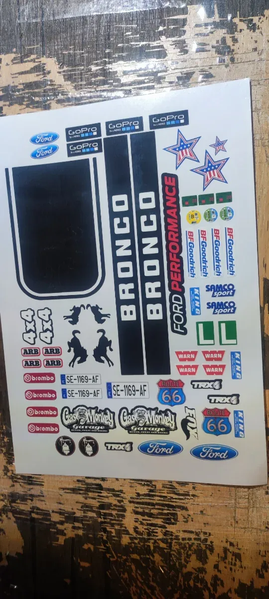 Pegatinas RC Crawler 1/10 varios modelos