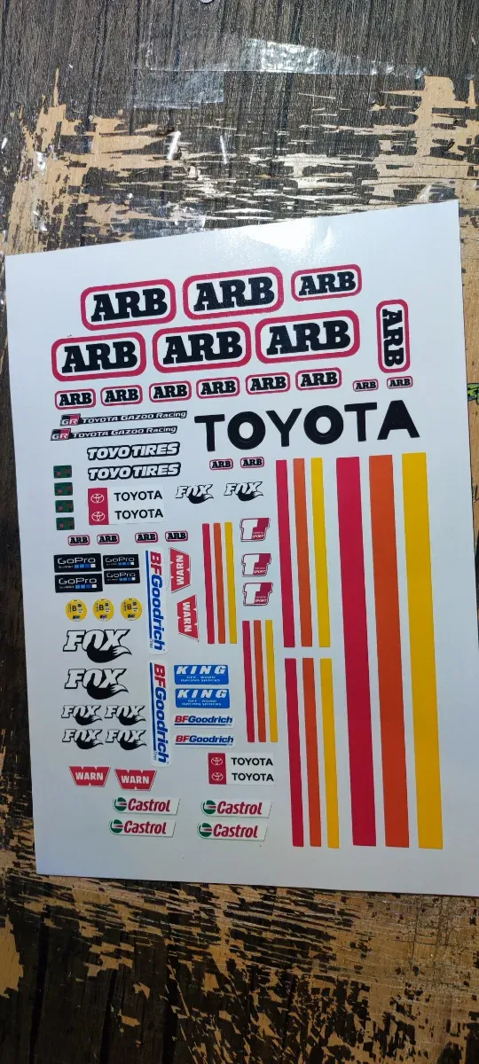 Pegatinas RC Crawler 1/10 varios modelos