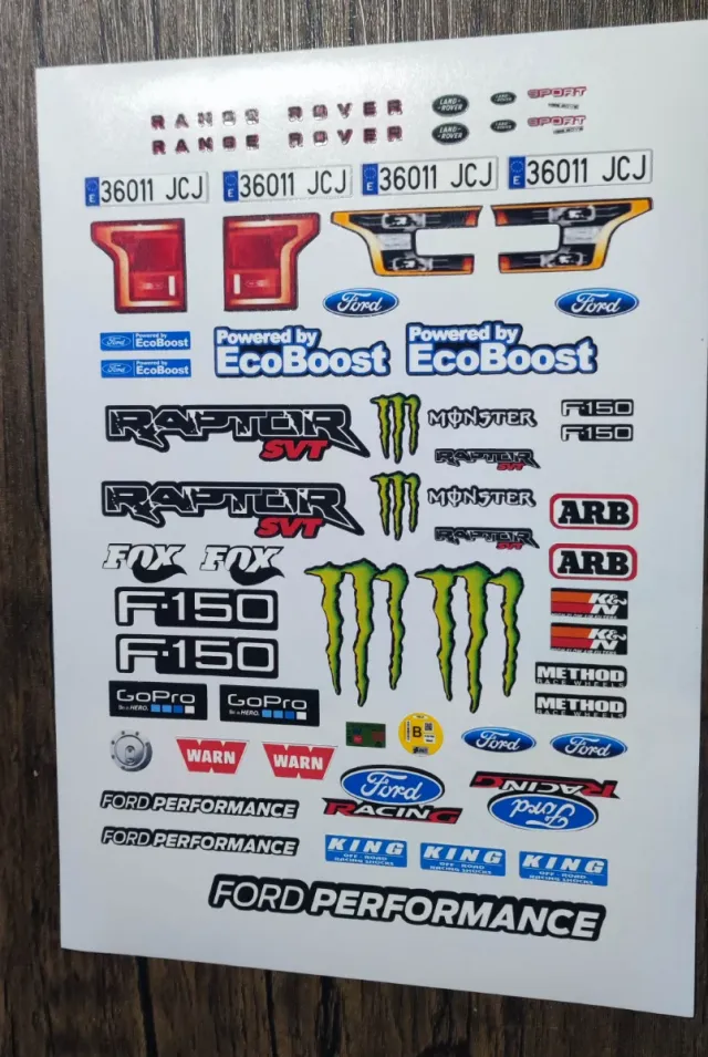 Pegatinas RC Crawler 1/10 varios modelos