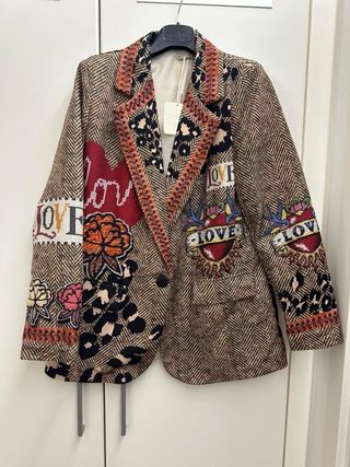 Giacca donna fantasia stampata